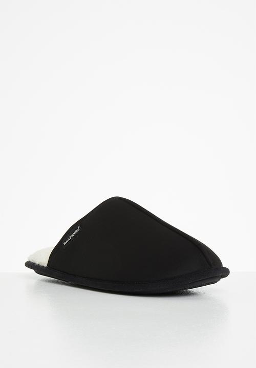 Hush Puppies - Martin microfibre slipper - black