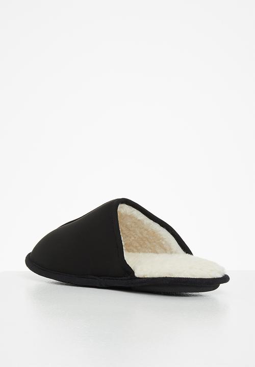 Hush Puppies - Martin microfibre slipper - black