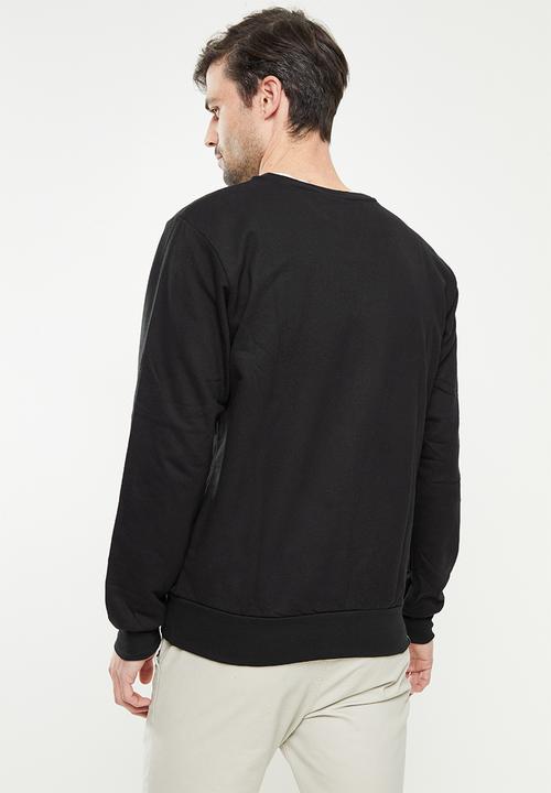 Original Penguin - Long sleeve sticker pete fleece - true black