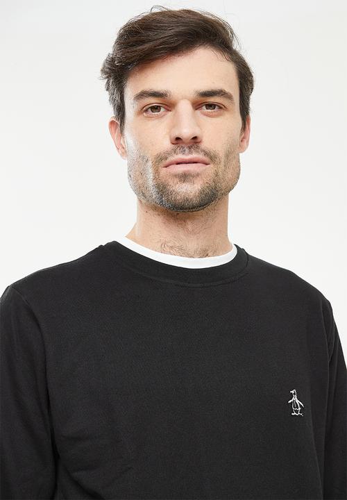 Original Penguin - Long sleeve sticker pete fleece - true black
