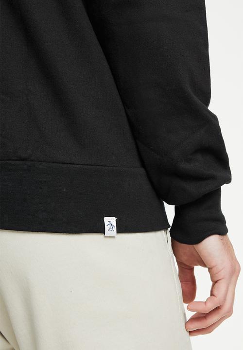 Original Penguin - Long sleeve sticker pete fleece - true black