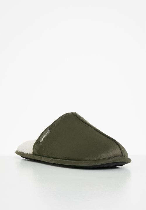 Hush Puppies - Martin microfibre slipper - dark green
