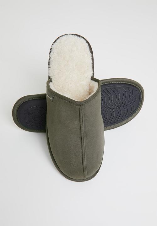 Hush Puppies - Martin microfibre slipper - dark green