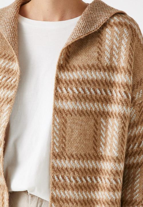Koton - Hooded cardigan - camel