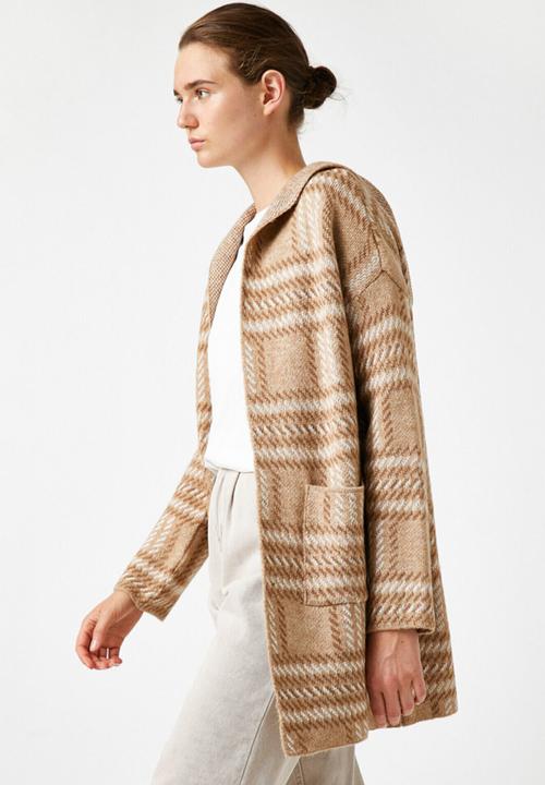 Koton - Hooded cardigan - camel