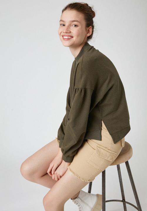 Koton - Stand neck sweatshirt - dark genuine
