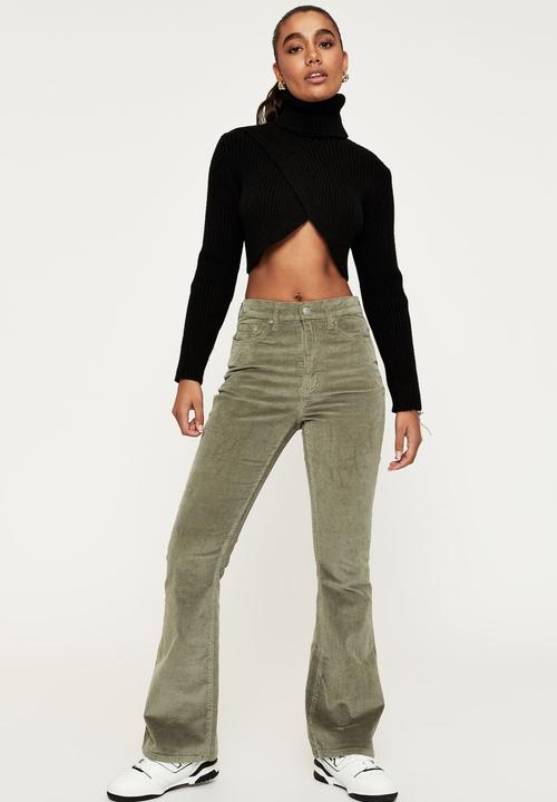 Supré  - Winona roll neck cross over knit - black