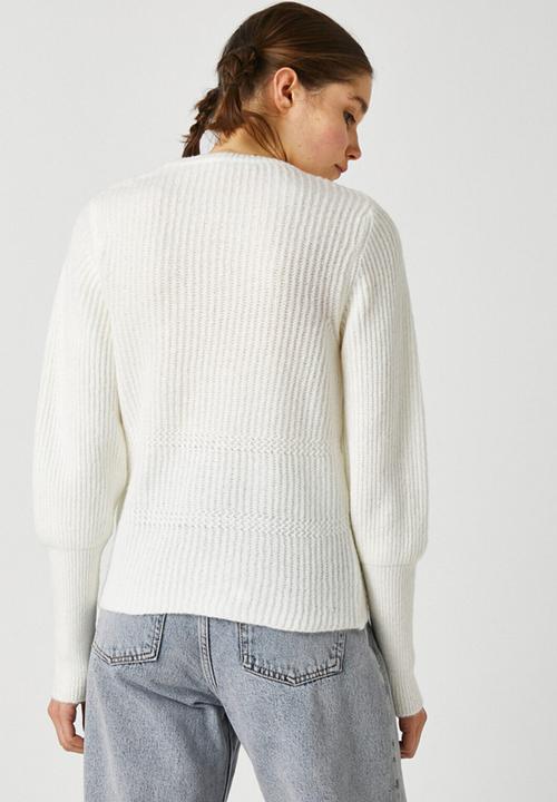 Koton - Crew neck sweat jumper - ecru