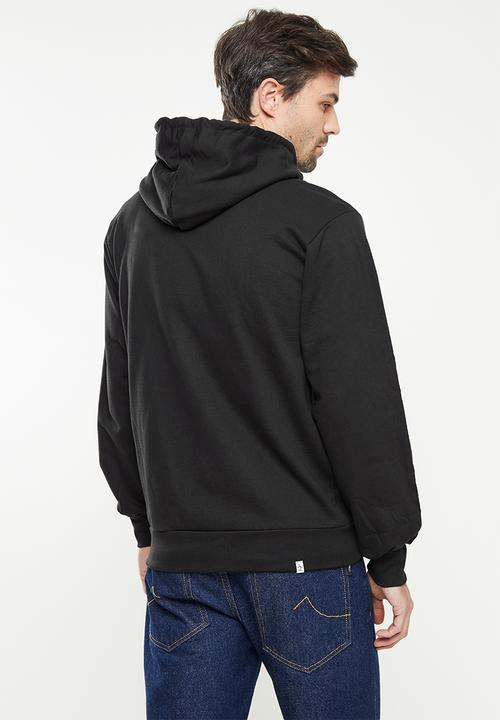 Original Penguin - Long sleeve hooded sweat - true black