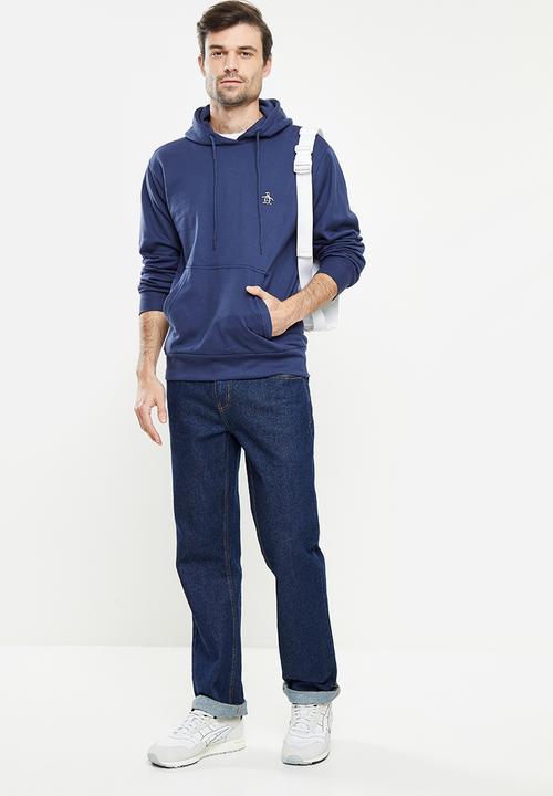 Original Penguin - Long sleeve hooded sweat - dark sapphire