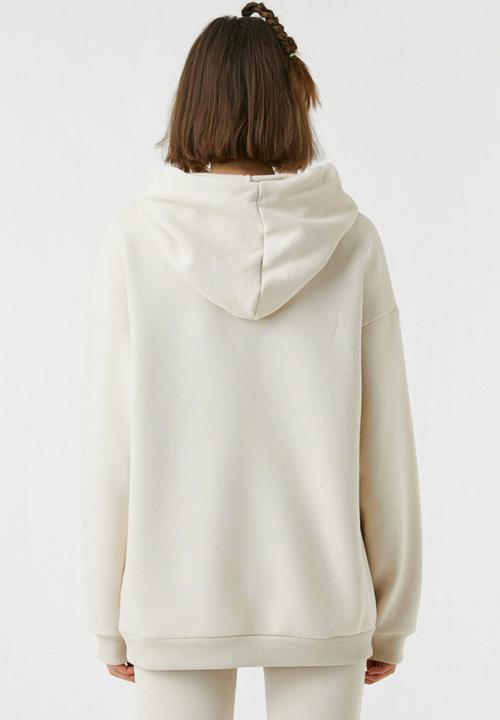 Koton - Scarf neck kangaroo pocket sweatshirt - stone