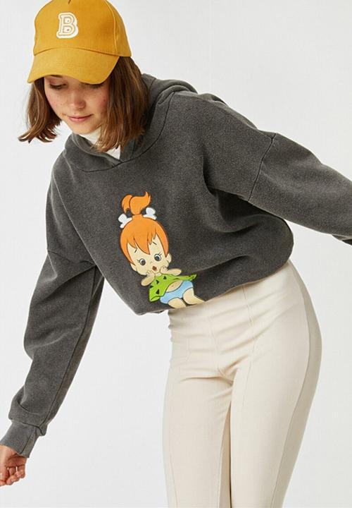 Koton - Hoodie printed sweatshirt - anthracite