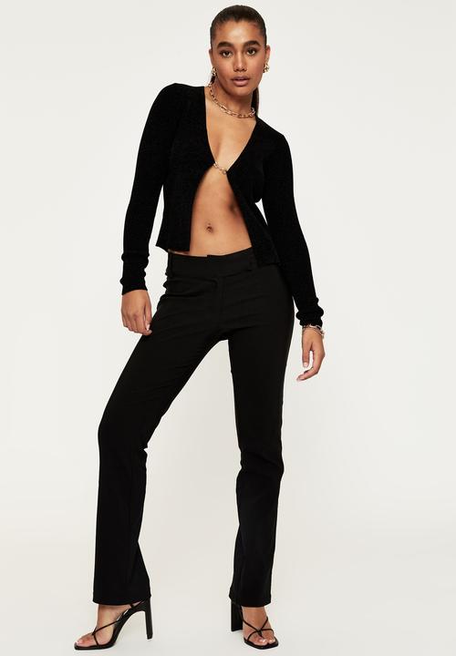 Supré  - Zena chenille knit cardi top - black