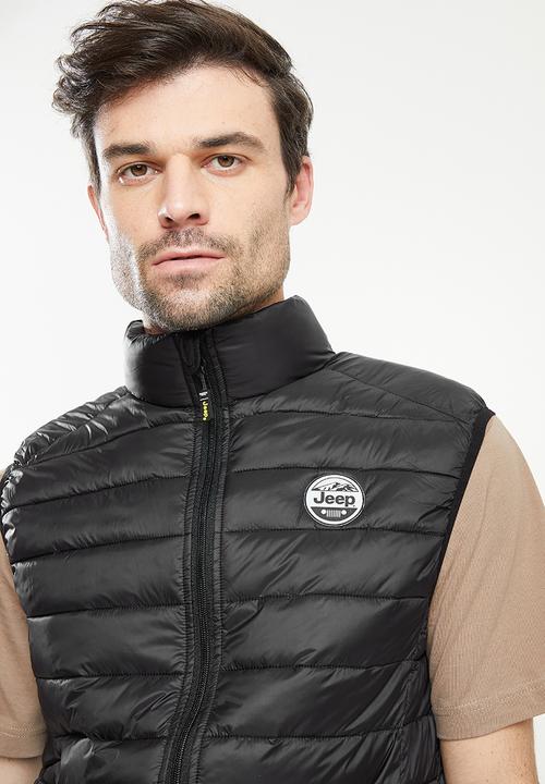 JEEP - Core sleeveless puffer - black
