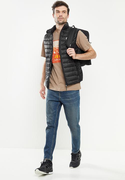 JEEP - Core sleeveless puffer - black