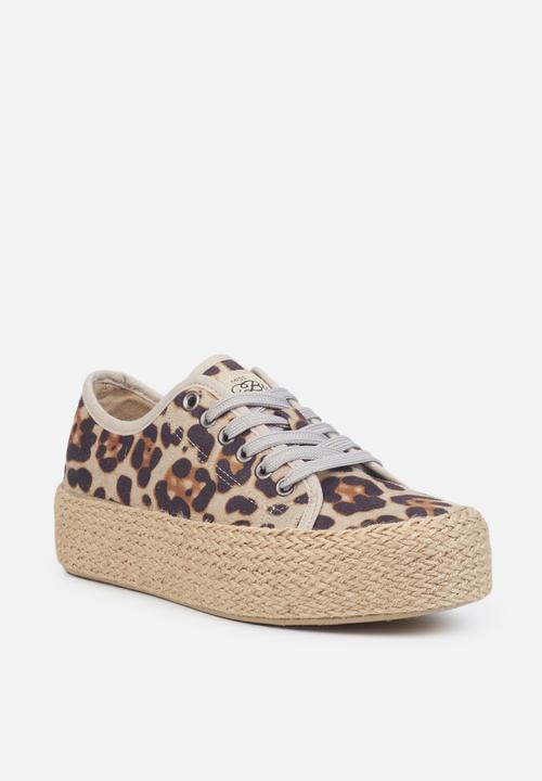 Miss Black - Quebec3 espadrille flatform sneaker - ivory