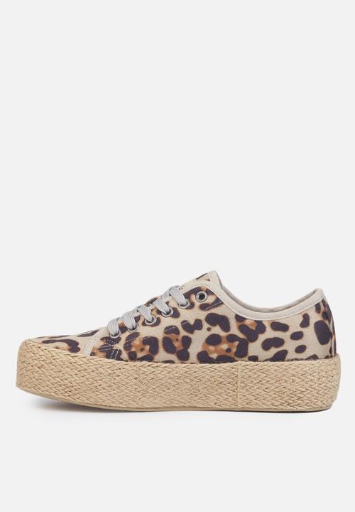 Miss Black - Quebec3 espadrille flatform sneaker - ivory