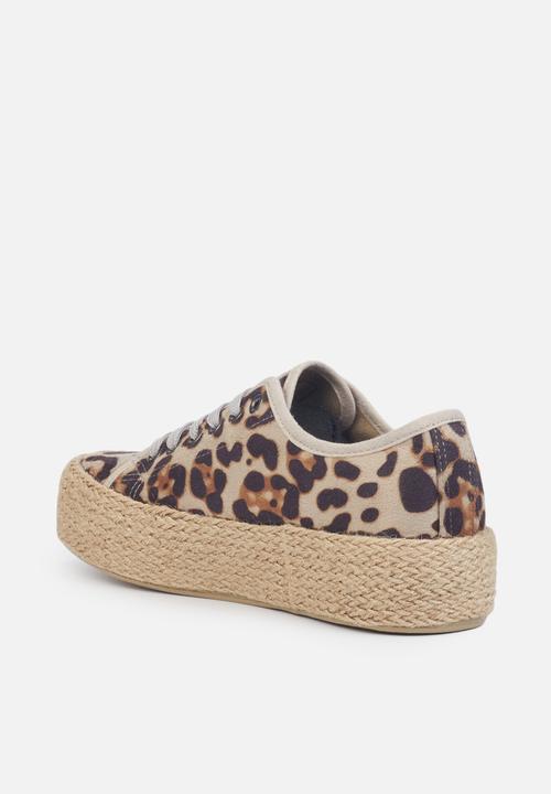 Miss Black - Quebec3 espadrille flatform sneaker - ivory
