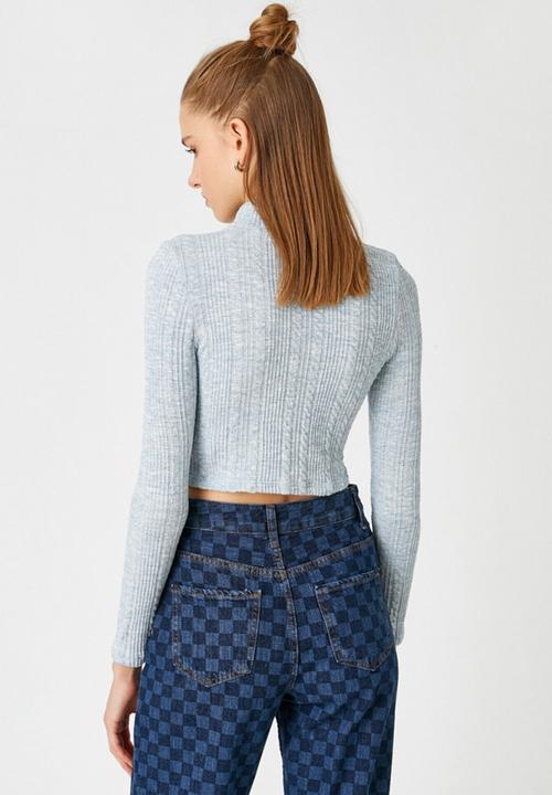 Koton - Turtleneck long sleeve sweater - blue