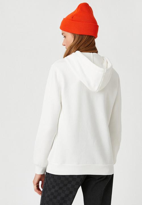 Koton - Long sleeve hoodie pocket sweatshirt  - ecru