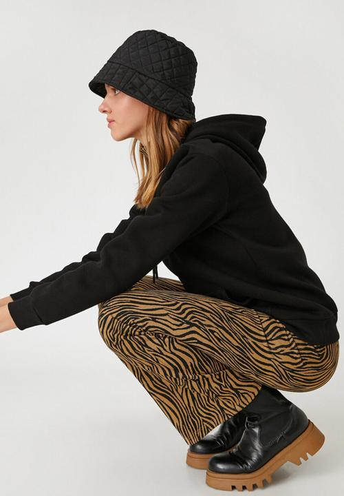 Koton - Long sleeve hoodie pocket sweatshirt - black