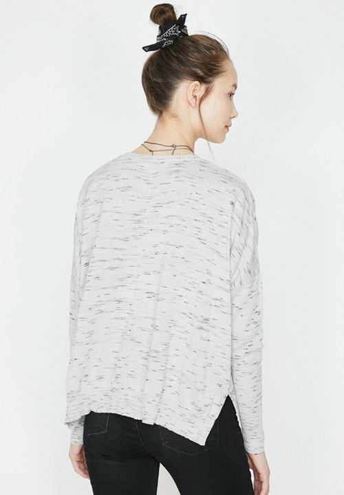 Koton - Long sleeve printed sweatshirt - grey