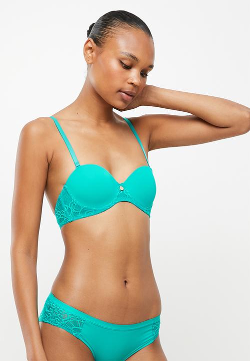 KANGOL - 2 pack mutliway bra - aqua marine & black