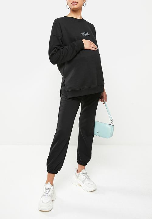 Missguided - Maternity baby mama sweat - black