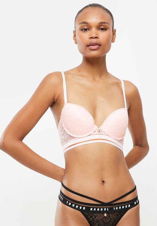 KANGOL - 2 pack T-shirt bra - peach & black