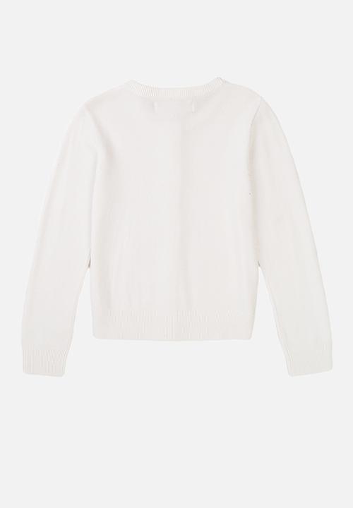 MINOTI - Cream basic knitted cardigan