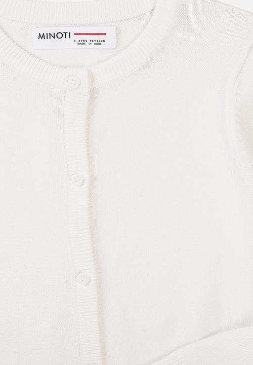 MINOTI - Cream basic knitted cardigan