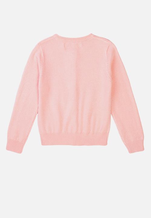 MINOTI - Blush basic knitted cardigan - pink 
