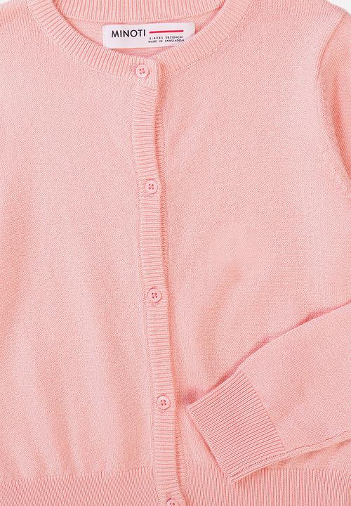 MINOTI - Blush basic knitted cardigan - pink 