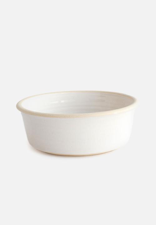 Pet ceramic bowl - white