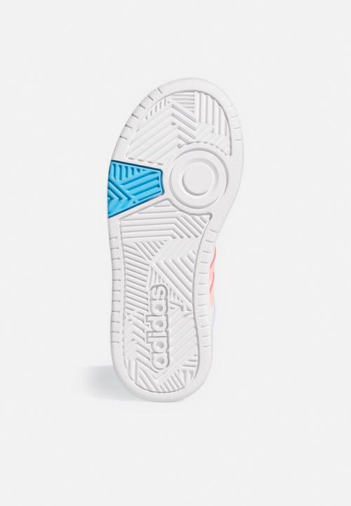 adidas Originals - Hoops mid 3.0 k - ftwr white/acid red/sky rush