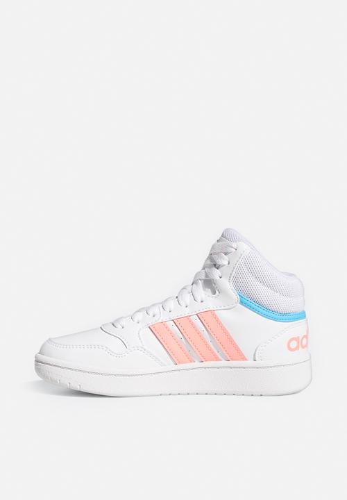 adidas Originals - Hoops mid 3.0 k - ftwr white/acid red/sky rush