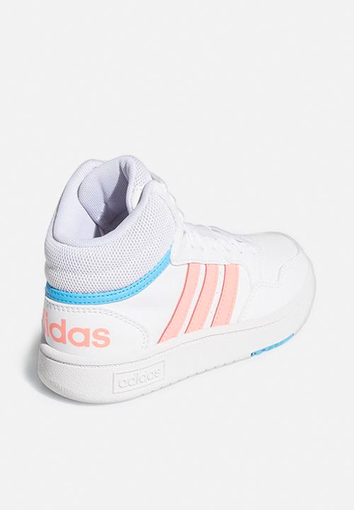 adidas Originals - Hoops mid 3.0 k - ftwr white/acid red/sky rush