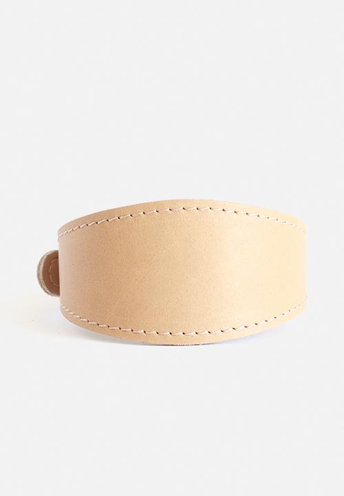 Houndstooth - Lurcher Curve collar - hazelnut