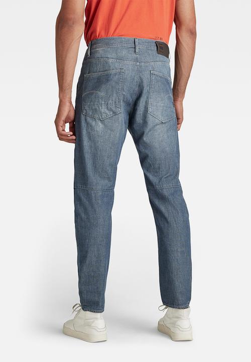 G-STAR - Grip 3d relaxed tapered - antic faded aegean blue tech restored