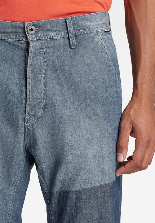 G-STAR - Grip 3d relaxed tapered - antic faded aegean blue tech restored