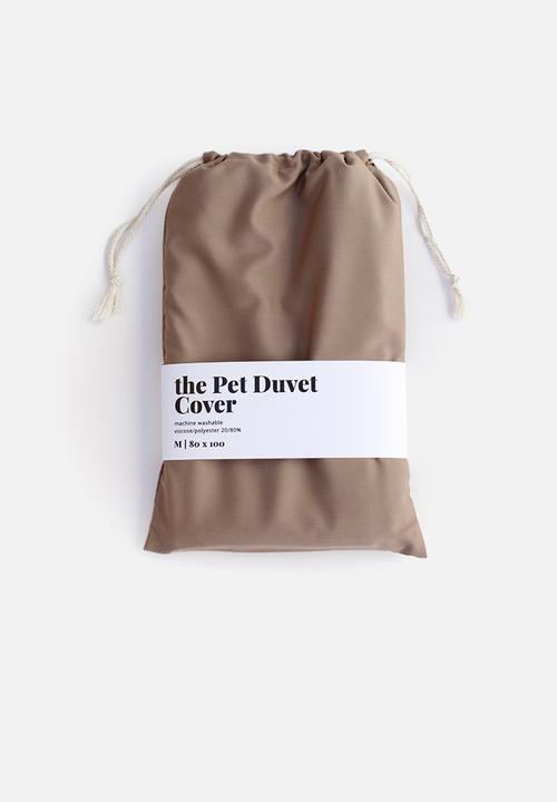 Houndstooth - Pet duvet cover - stone