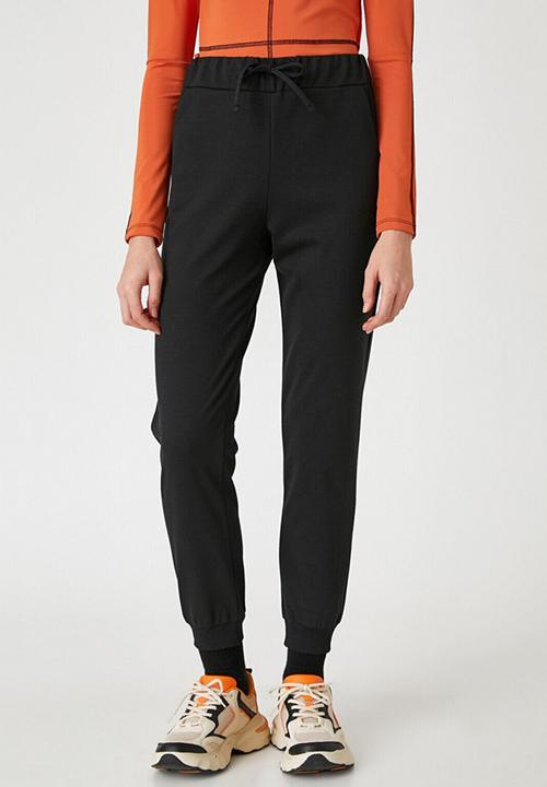 Koton - Elastic waist jogger sweatpants - black