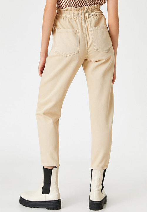Koton - Elastic high waist - camel