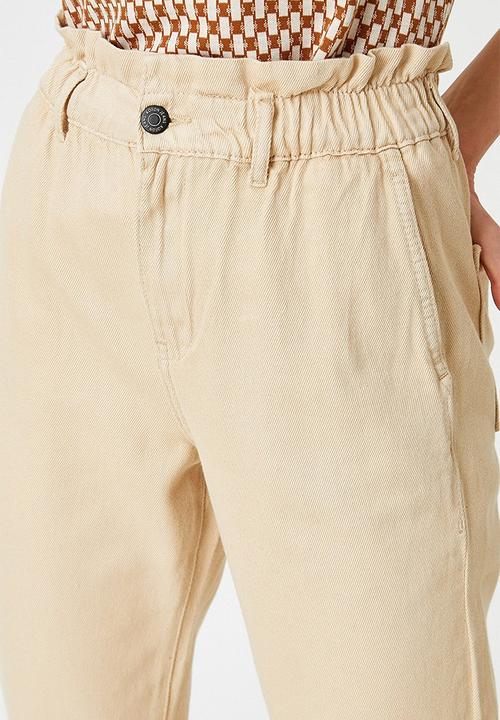 Koton - Elastic high waist - camel