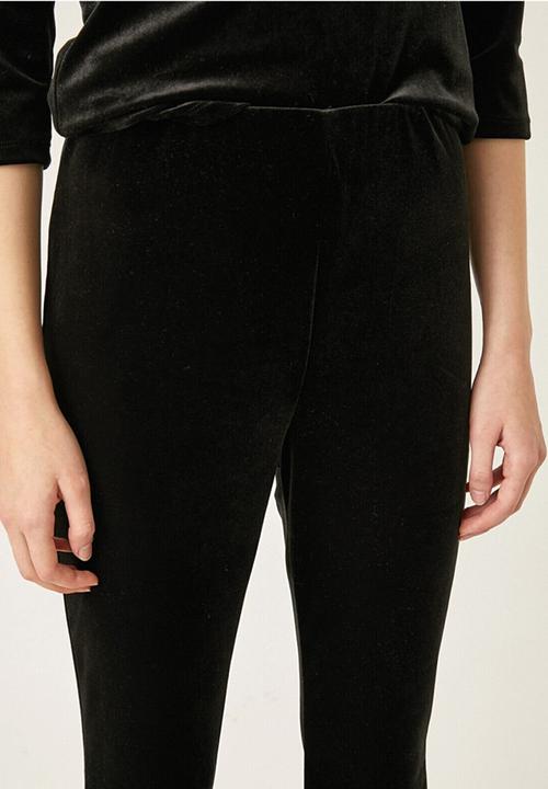 Koton - Velvet capri pants - black