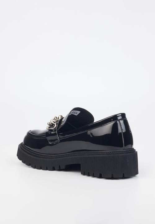 Miss Black - Chainz1 lug sole loafer - black