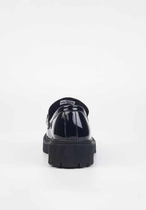 Miss Black - Chainz1 lug sole loafer - black