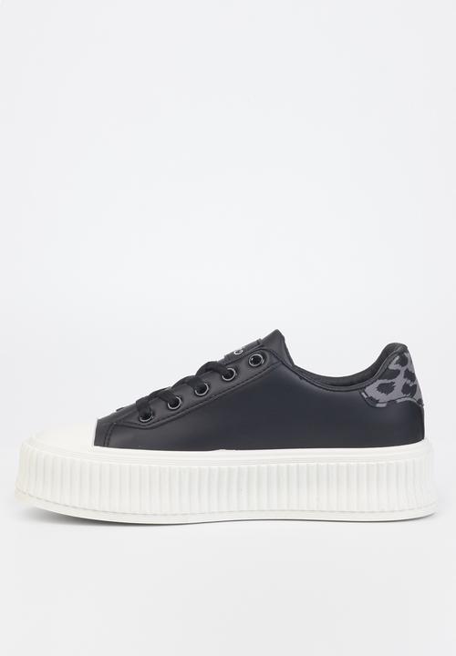 Miss Black - Trio6 flatform sneaker - black