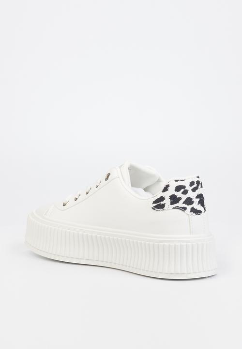 Miss Black - Trio6 flatform sneaker - white
