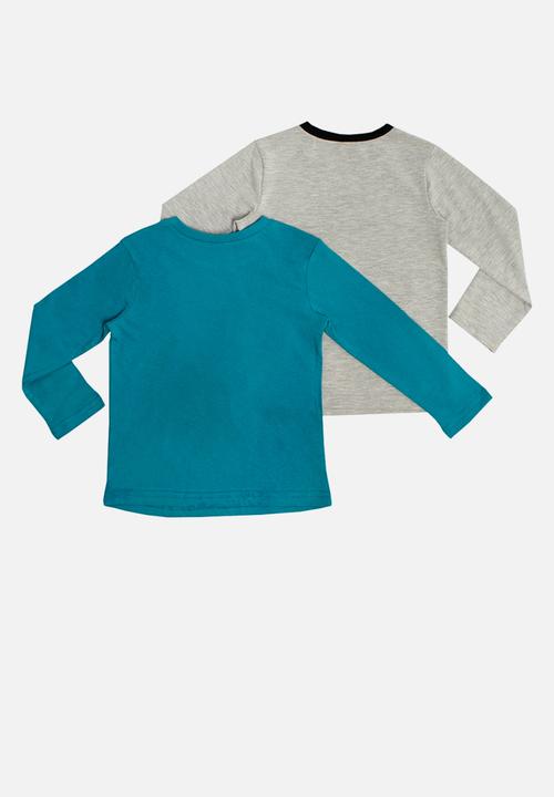 Character Group - 2-Pack long tees - blue & grey